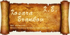 Kosara Brankov vizit kartica